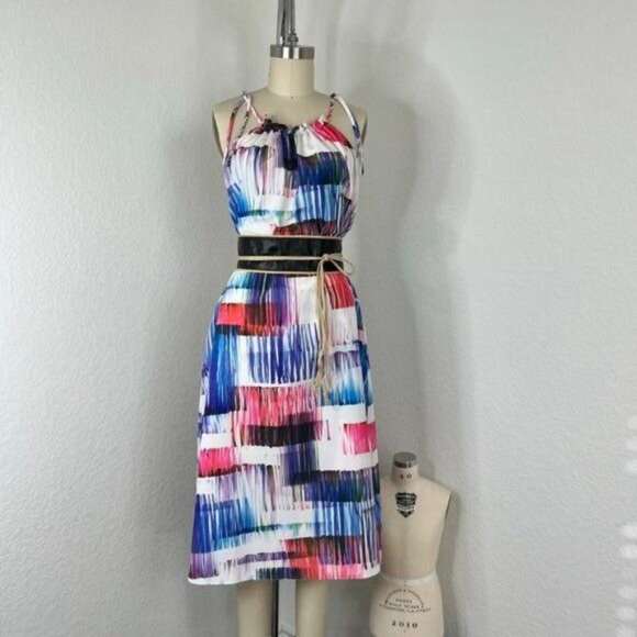 Anthro 'Sonora' Sachin + Babi Tie Dye Water Color Midi Dress - Picture 3 of 10